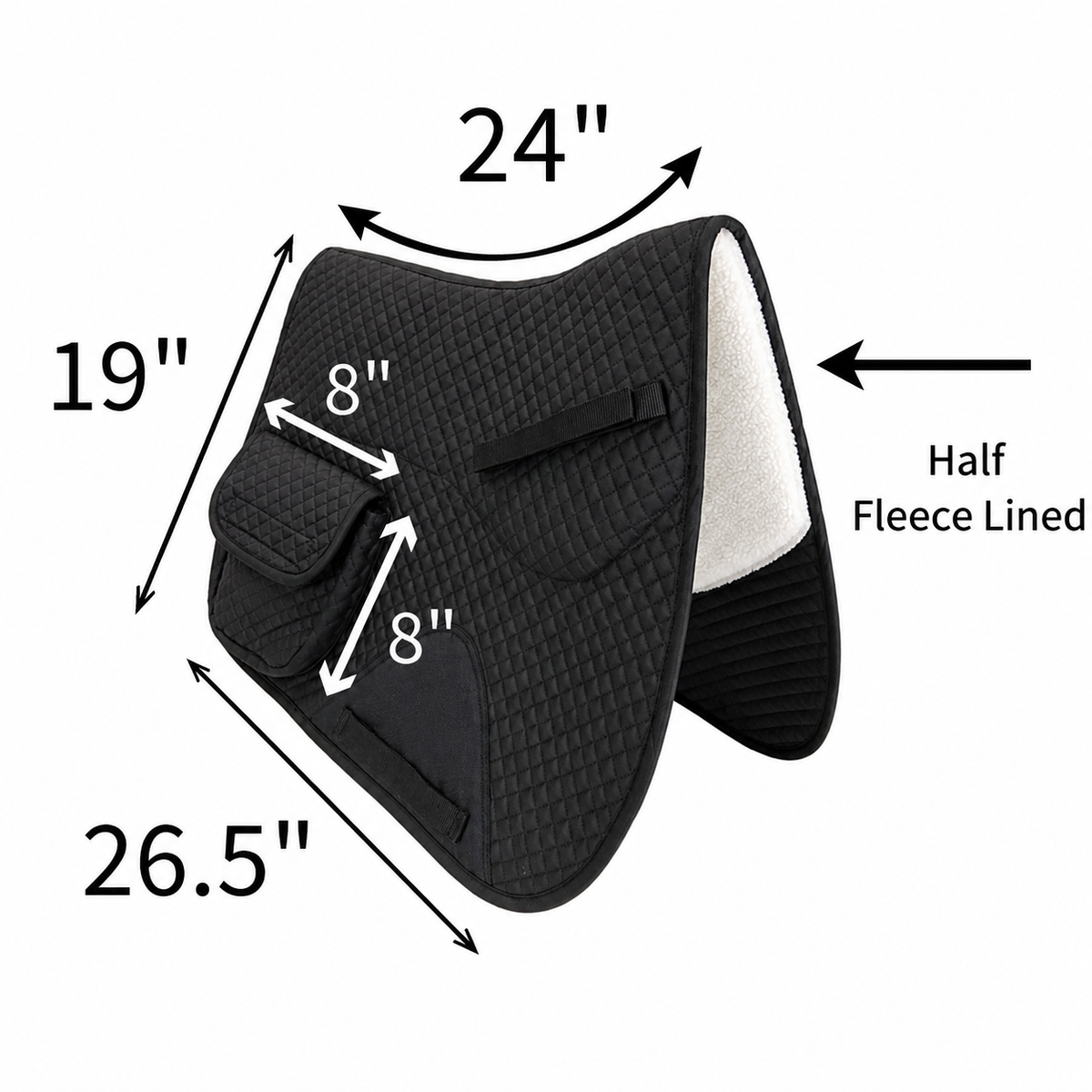 All Purpose English Saddle Pad with Pockets