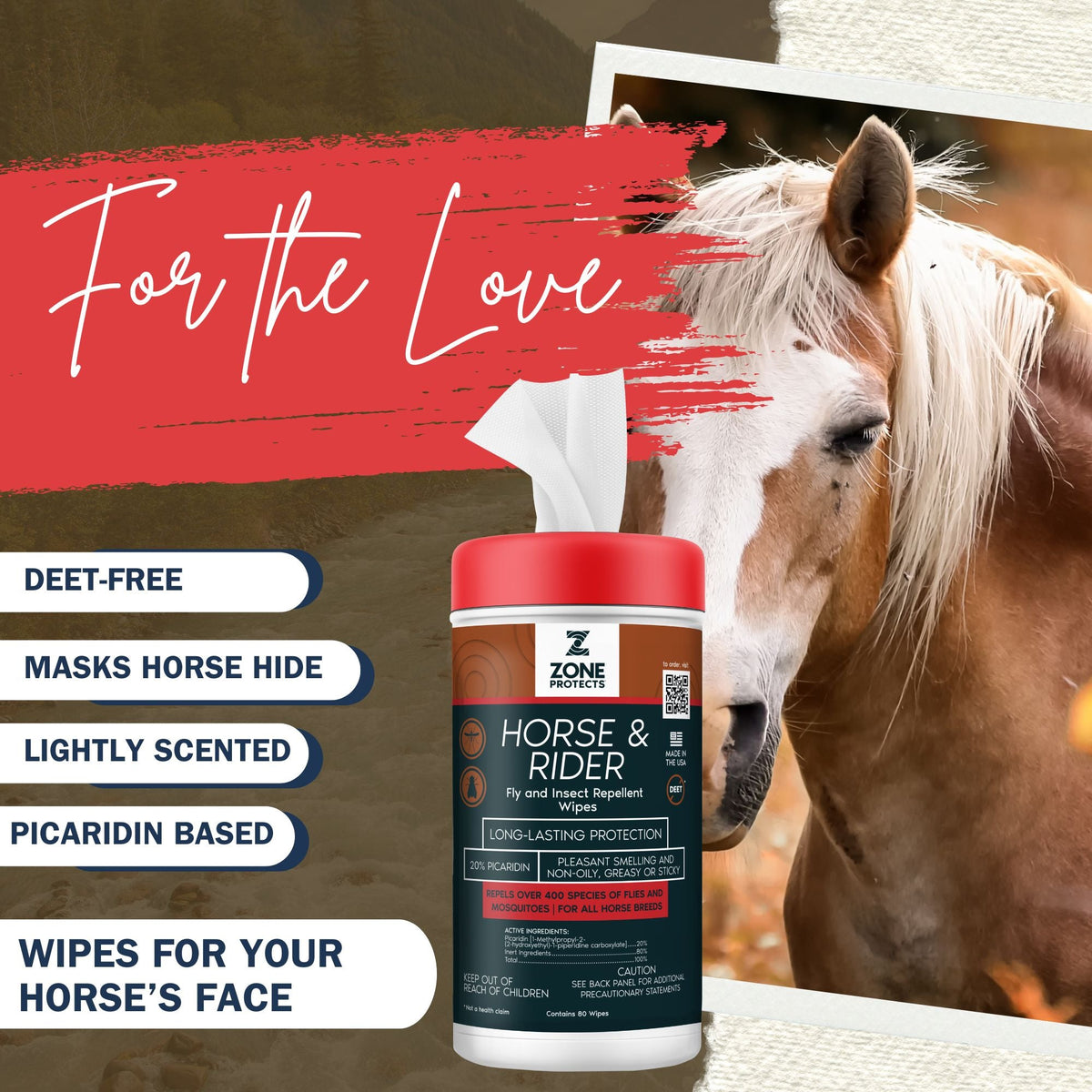Zone Horse & Rider Fly Repellent Starter Pack: Spray, Refill and Wipes