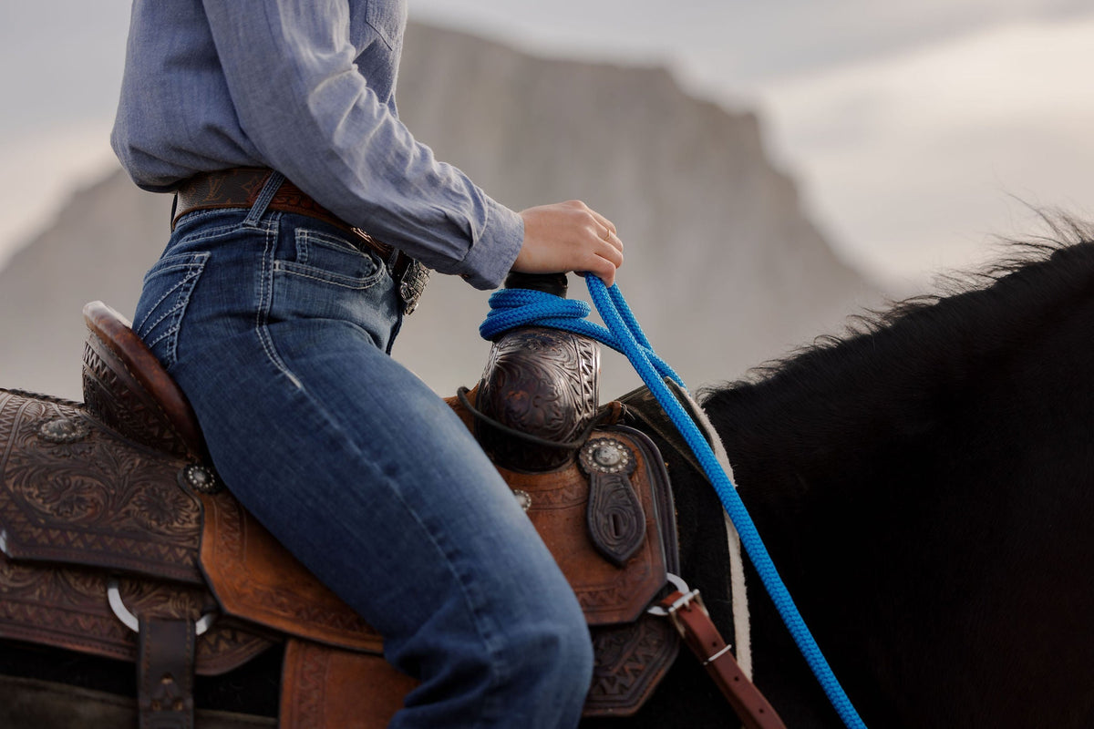 Andrea Equine 22 ft Mecate Reins, Hand Spliced