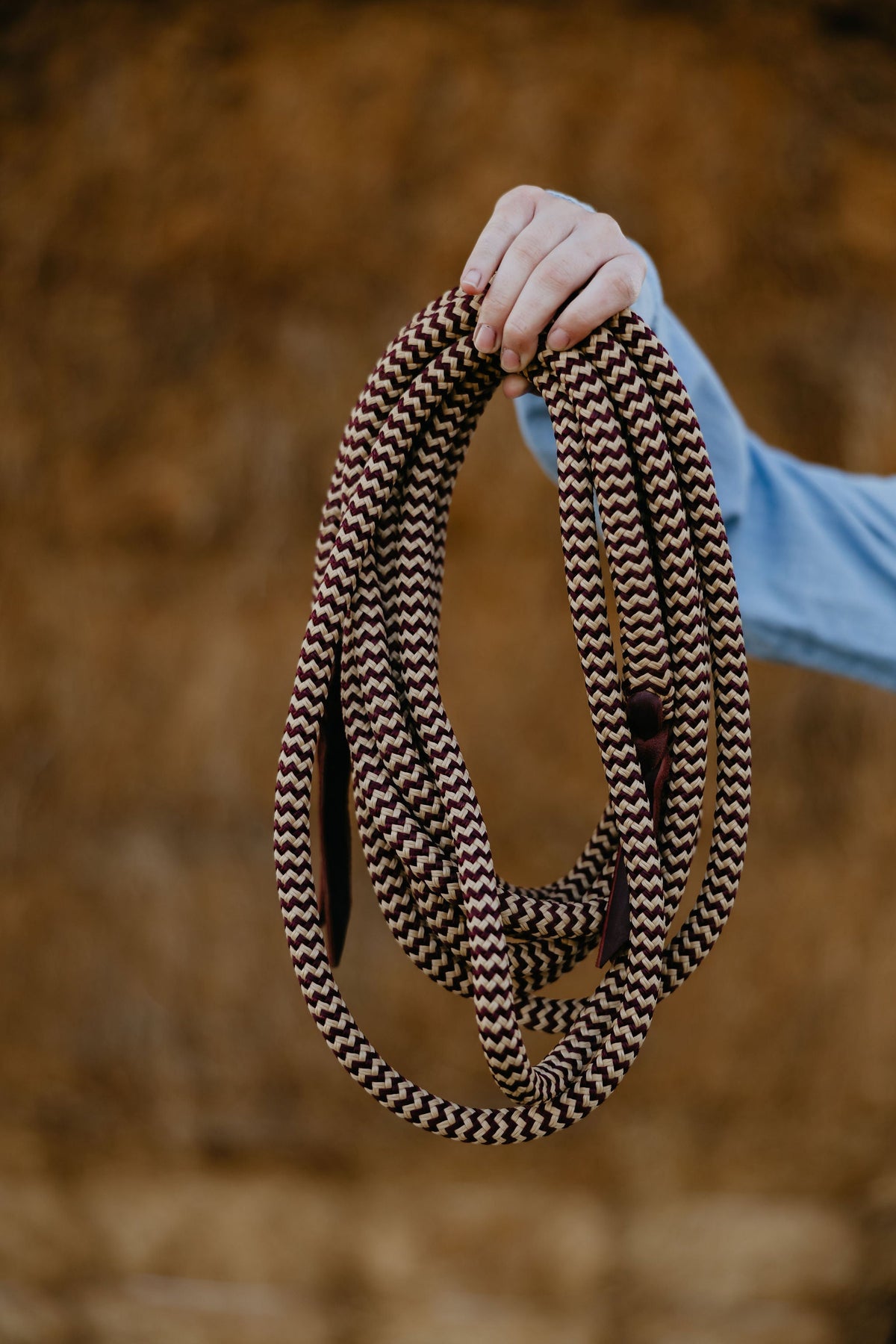 Andrea Equine 22 ft Mecate Reins, Hand Spliced