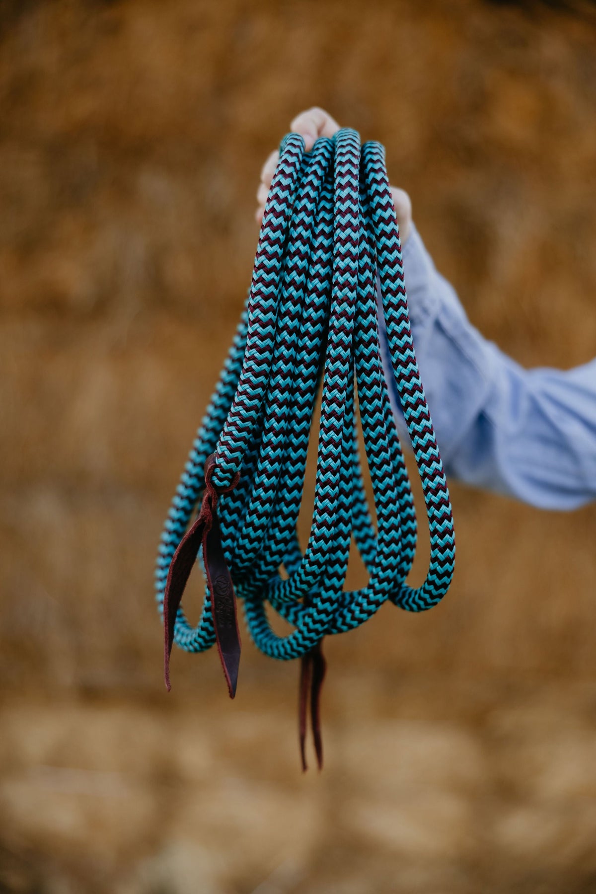 Andrea Equine 22 ft Mecate Reins, Hand Spliced