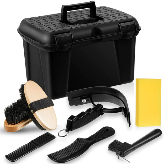 8 Piece Horse Grooming Kit with Tote Box