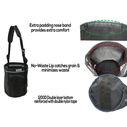 Breathable Mesh Feed Bag with Padded Noseband