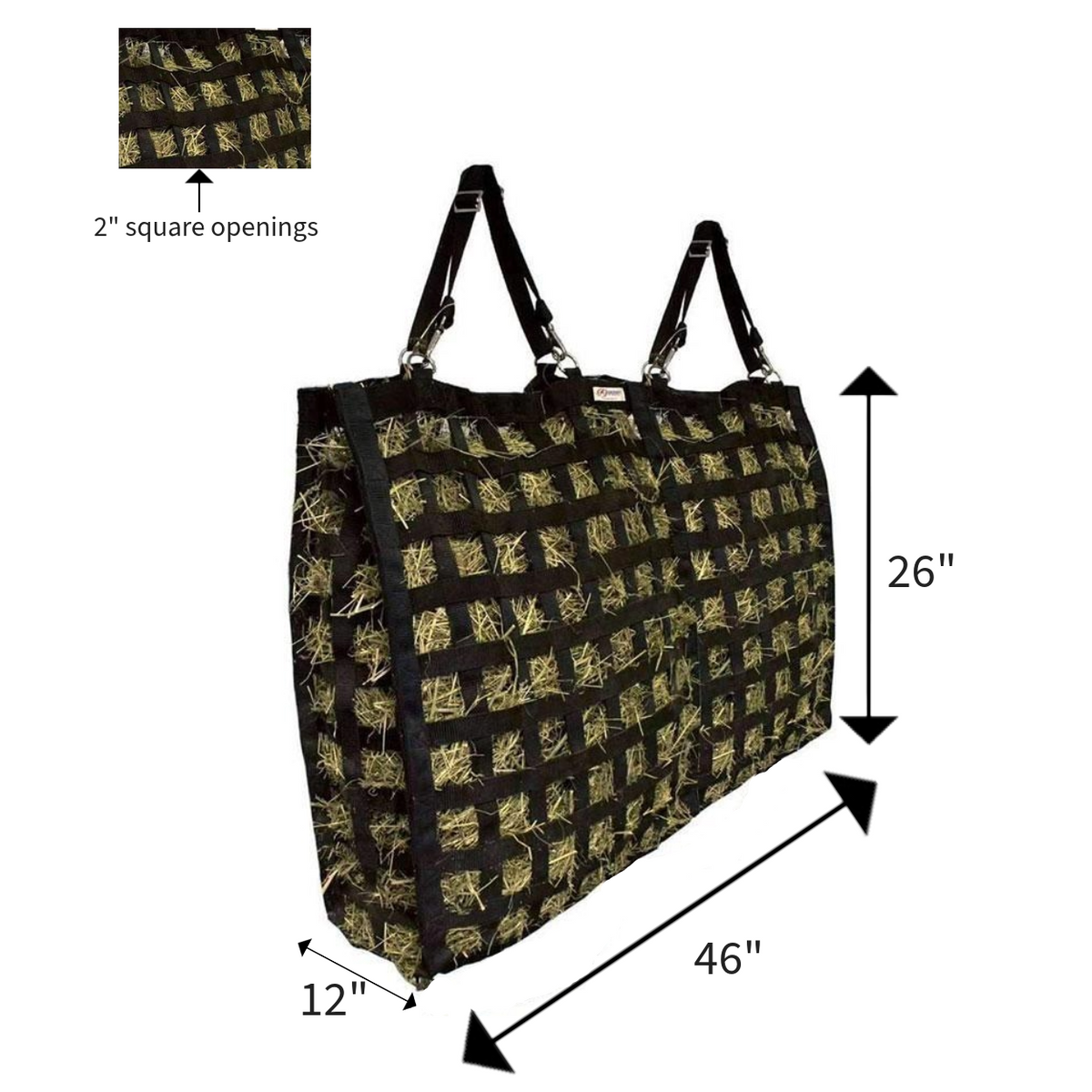 XL Slow Feeder Hay Bag, 2 in Square Openings