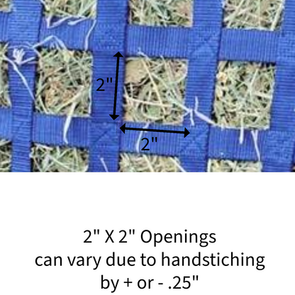 4 Sided Slow Feeder Hay Bag, 1 Bale, 2 in Openings