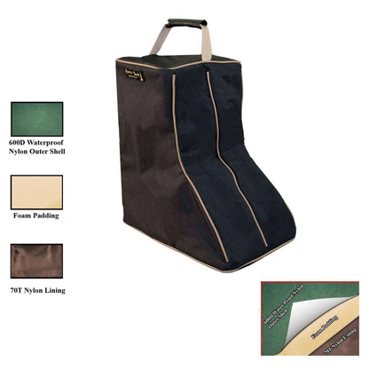 Open Back Western Boot Bag, 3 Layer Padded