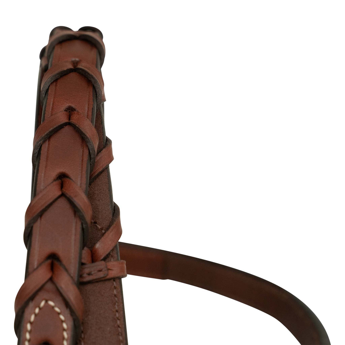 Fancy Stitched Laced Leather Schooling Reins