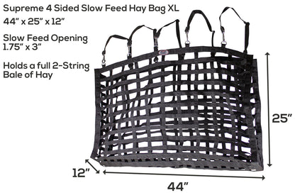 XL 4 Sided Slow Feeder Hay Bag, 1.75 x 3.5 in Openings