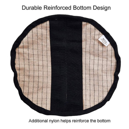 Canvas Feed Bag with Padded Leather Crown, No Spill