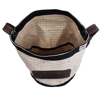 Canvas Feed Bag with Padded Leather Crown, No Spill
