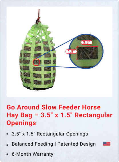 Go Around Slow Feeder Hay Bag, 3.5 x 1.5 in Openings