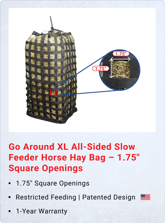 XL All Sided Slow Feeder Hay Bag, 1.75 in Openings