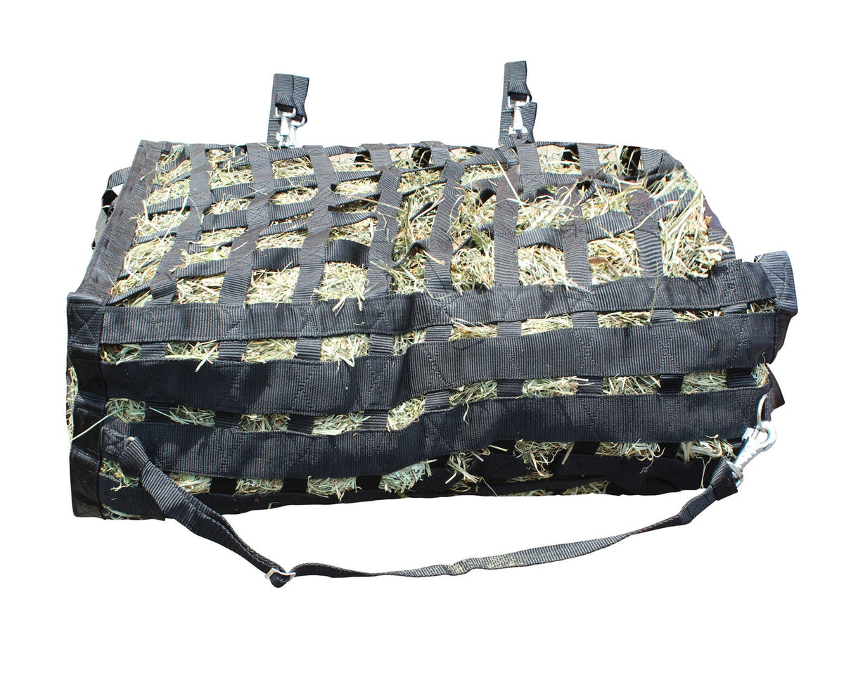 4 Sided Slow Feeder Hay Bag, 1 Bale, 2 in Openings