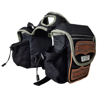 Padded Saddle Horn Bag with Tooled Leather
