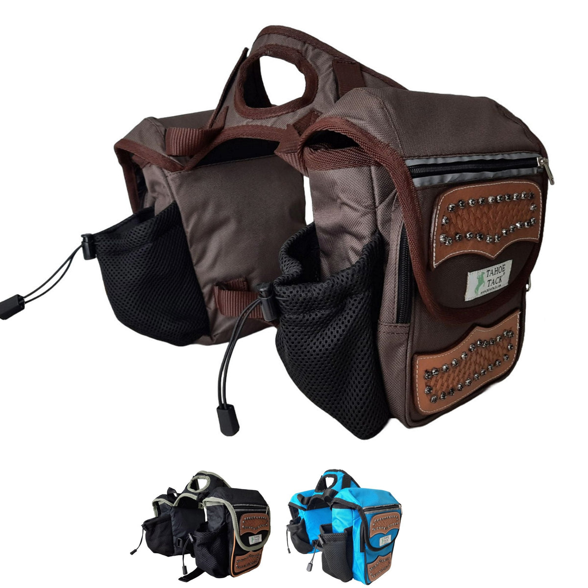 Padded Saddle Horn Bag with Tooled Leather
