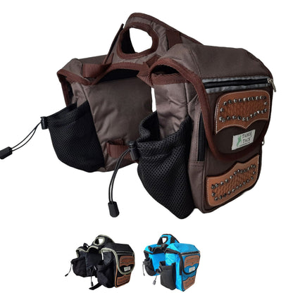 Padded Saddle Horn Bag with Tooled Leather