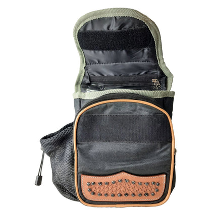 Padded Saddle Horn Bag with Tooled Leather