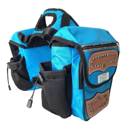 Padded Saddle Horn Bag with Tooled Leather