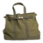 Canvas Barn Tote with Gold Hardware, Olive Green