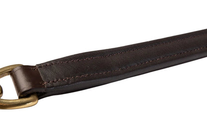 Huntley Equestrian English Leather Lead with Brass Chain