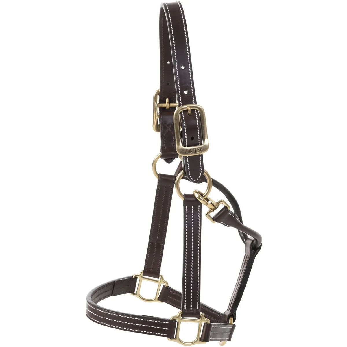 Huntley Equestrian Premium Leather Halter, Triple Stitched