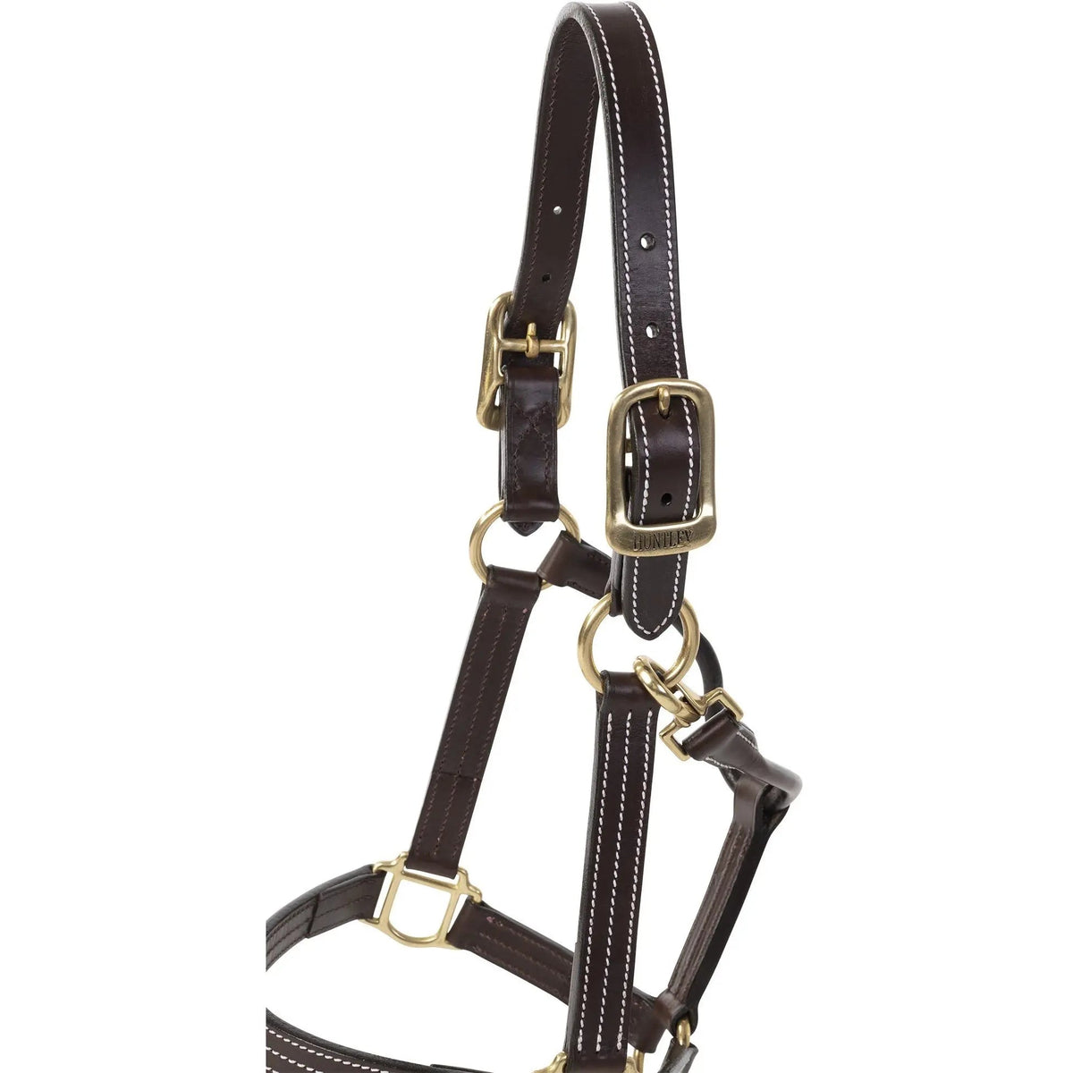 Huntley Equestrian Premium Leather Halter, Triple Stitched
