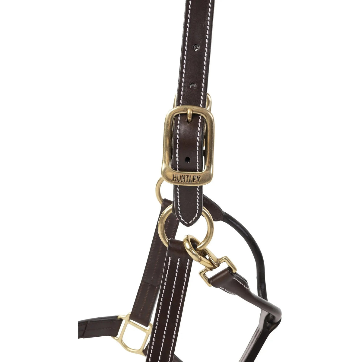 Huntley Equestrian Premium Leather Halter, Triple Stitched