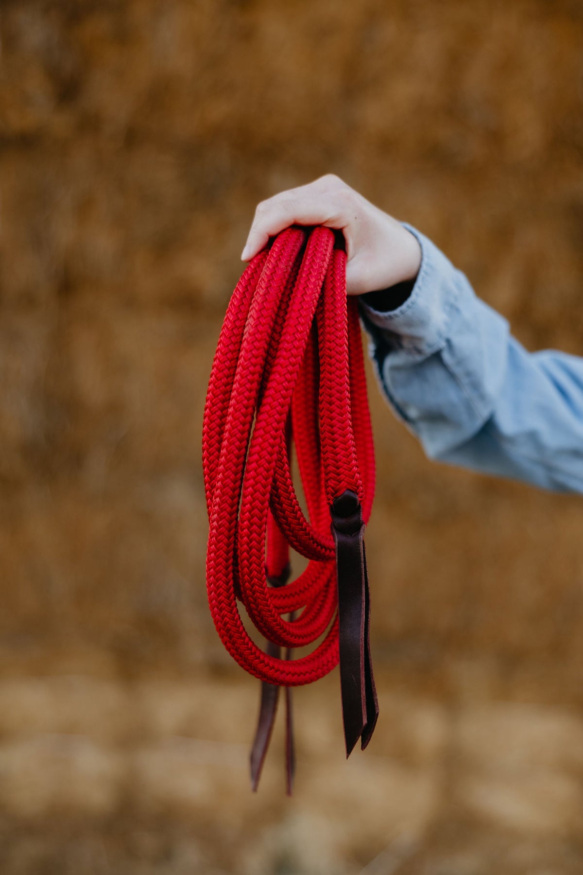 Andrea Equine 10 ft Loop Reins, Hand Spliced