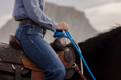 Andrea Equine 22 ft Mecate Reins, Hand Spliced