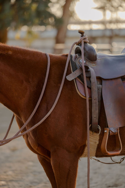 Andrea Equine 22 ft Mecate Reins, Hand Spliced