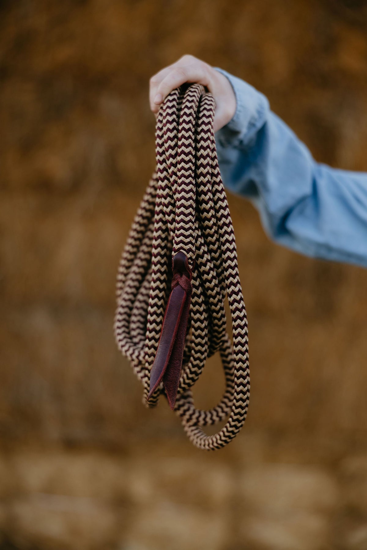 Andrea Equine 22 ft Mecate Reins, Hand Spliced