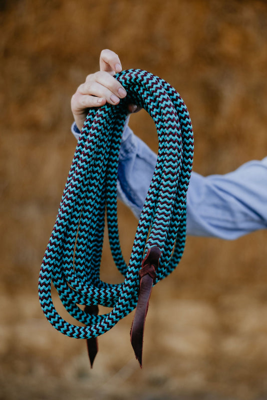 Andrea Equine 22 ft Mecate Reins, Hand Spliced