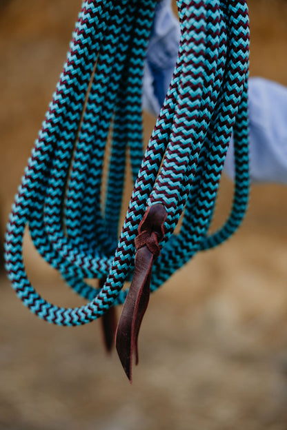 Andrea Equine 22 ft Mecate Reins, Hand Spliced