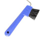 Hoof Pick with Stiff Brush, Rubber Grip, Red or Blue