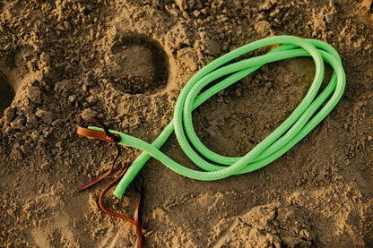 10 ft Rope Reins with Leather Water Loops