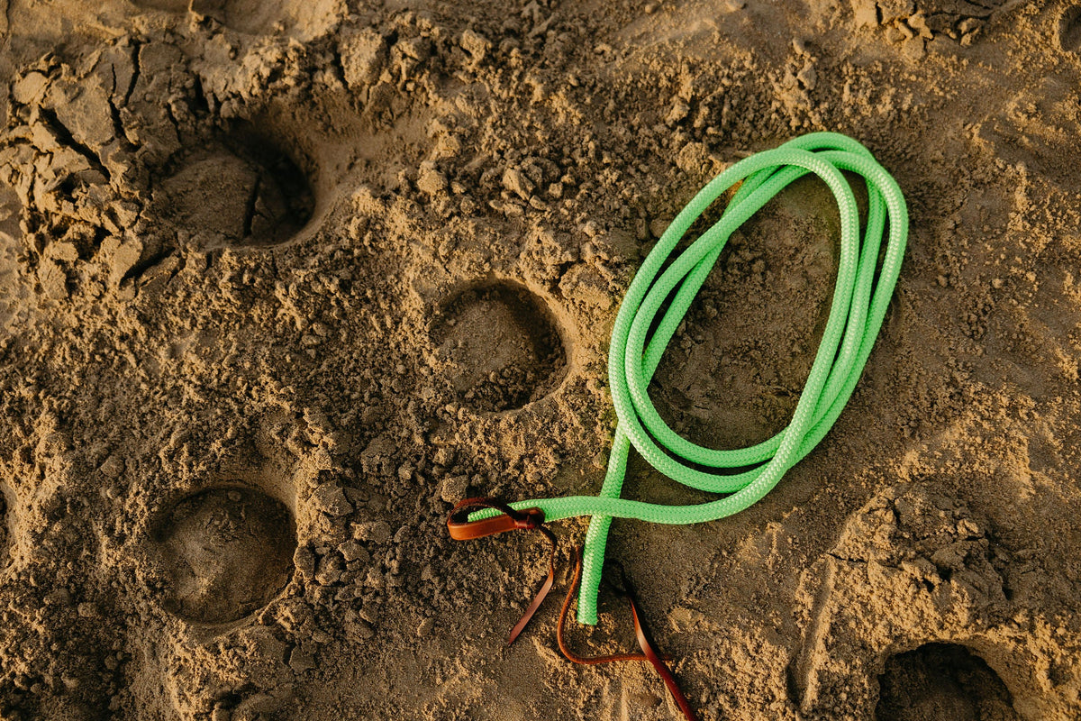 10 ft Rope Reins with Leather Water Loops