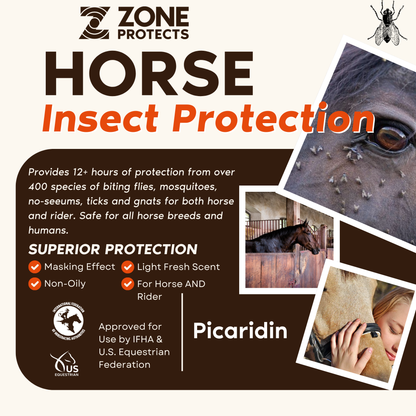 Zone Horse & Rider Fly Repellent Starter Pack: Spray, Refill and Wipes