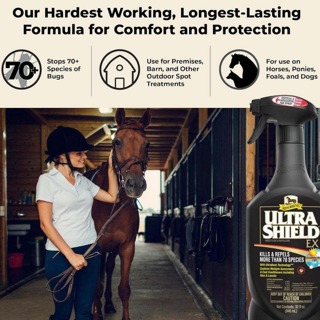 Insecticide and Repellent Fly Spray for Horses and Dogs