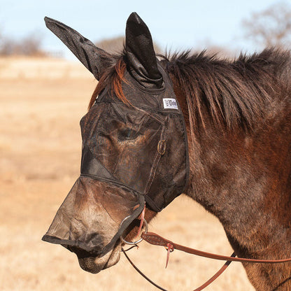 Cashel Quiet Ride Fly Mask with Long Nose and Mule Style Ears