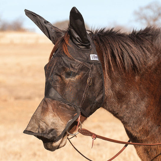 Cashel Quiet Ride Fly Mask with Long Nose and Mule Style Ears