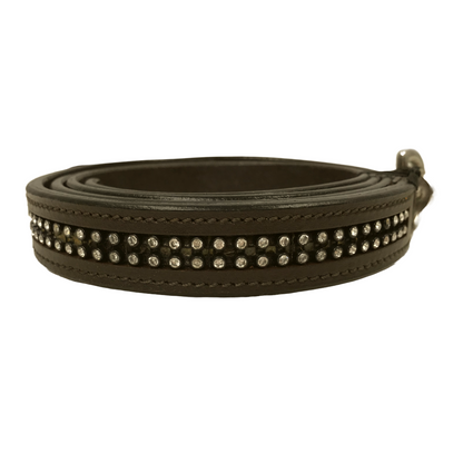 Derby Originals Crystal Inlay Leather Lead with Chain, 72 in