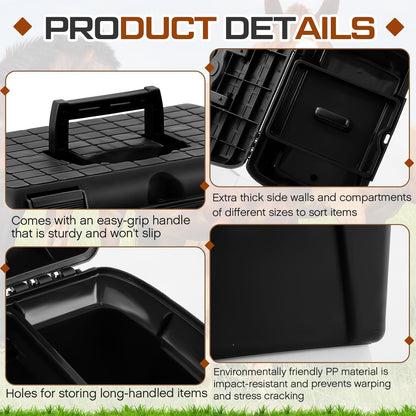 8 Piece Horse Grooming Kit with Tote Box