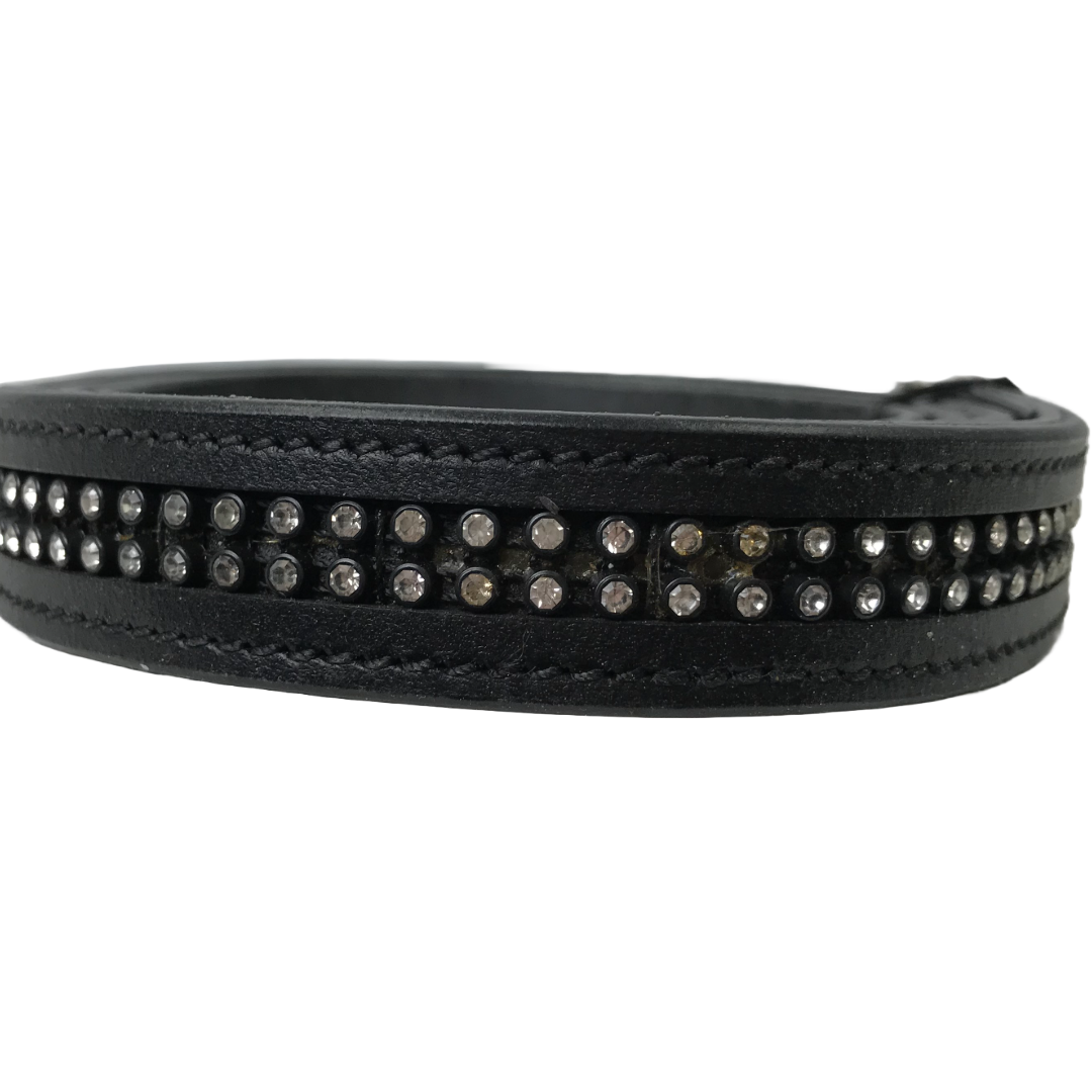 Derby Originals Crystal Inlay Leather Lead with Chain, 72 in