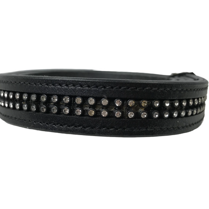 Derby Originals Crystal Inlay Leather Lead with Chain, 72 in