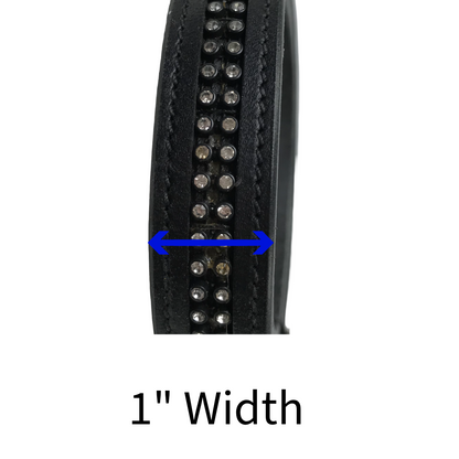 Derby Originals Crystal Inlay Leather Lead with Chain, 72 in